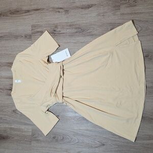 Lululemon Cotton Wrap-Front T-Shirt Dress *Prosecco Size 8 NWT